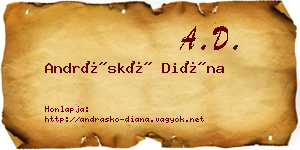 Andráskó Diána névjegykártya