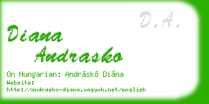 diana andrasko business card