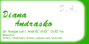 diana andrasko business card